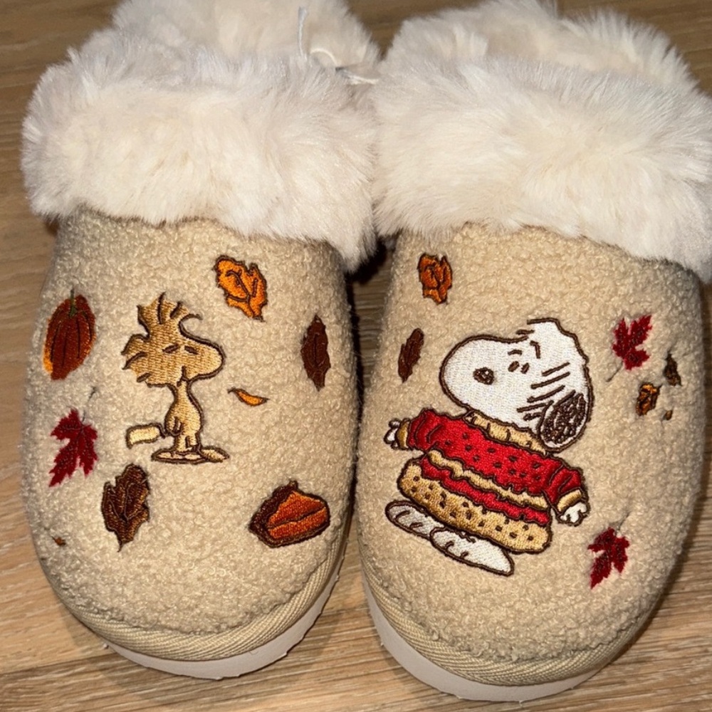 American Eagle Snoopy Scuff Slippers